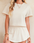 Cropped Tee and Ruffle Skort Set
