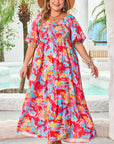 Rachel Plus Size Puff Sleeve Square Neck Dress