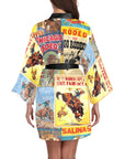 Vintage Rodeo Poster Women's Lounge Kimono Robe