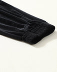 Solid Velvet Jogger Pants