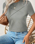 Stripe Textured Short Sleeve T-Shirt