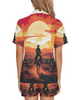 Cowboy Desert Sunset Women's Western Pajama Set