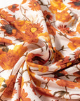 Floral Bell Sleeve Mock Neck Blouse