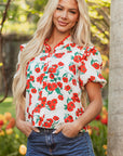 Amyra Floral Puff Sleeve Blouse