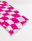 Checkered Pattern Mesh Long Sleeve Top