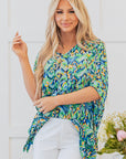 Madeleine Abstract Loose Fit Tunic Blouse
