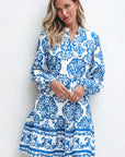 Adalynn Tribal Button Up Loose Mini Dress