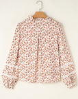 Floral Lace Puff Sleeve Shirt