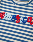 America Stripe Puff Sleeve T-Shirt