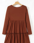 Everleigh Ribbed Frilled Trim High Waist Dress