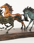 100% Real Bronze Horses Free spirit, By Milo, Numbered with Certificate 1/100
