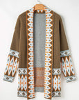 Aztec Geometric Open Front Cardigan