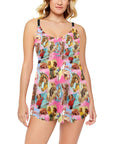 Vintage Cowgirl Swim Dress & Shorts Set