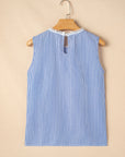 Stripe Lace Patchwork Tank Top