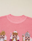 Nutcracker Sequin Short Sleeve Sweater