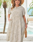 Kaylani Plus Size Leopard Print Flared Dress
