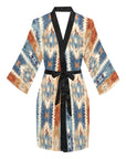 Blue Aztec Women's Lounge Kimono Robe
