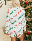 Christmas HOHOHO Pullover and Casual Shorts Set