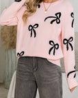 Light Pink Bow Sweater