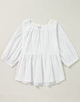 Paula Bow Knot Cutout Back Blouse