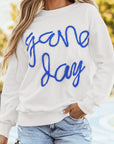GAME DAY Tinsel Drop Shoulder Sweatshirt