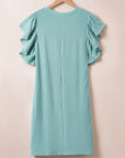 Jocelyn Ruffled Flutter Sleeve Dress
