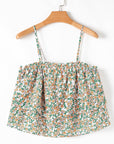 Kaiya Floral Spaghetti Strap Ruffle Summer Tank Top