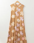 Laura Sleeveless Button up Wide Leg Loose Jumpsuit