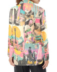 Baha Ranch Retro Pop Western Collage Blazer