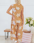 Laura Sleeveless Button up Wide Leg Loose Jumpsuit