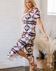 Andie Western Aztec Long T-shirt Dress