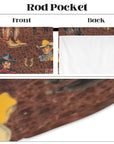 Vintage Cowboy Collage Western Curtains 52" x 63" Made in America