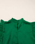 Emerald Pleated Sleeveless Top