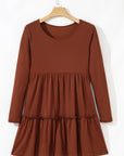 Everleigh Ribbed Frilled Trim High Waist Dress