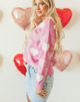 Valentine Heart Pearl Crewneck Sweater