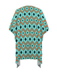 Turquoise Aztec Duster Kimono Coverup