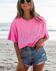 MAMA Letter Graphic Neon Tee