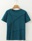 Galilea Toothpick Stripe Round Neck Top