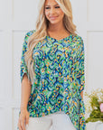 Madeleine Abstract Loose Fit Tunic Blouse