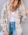 Plaid Removable Hood Buttoned Shacket