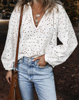 Paige Eyelet Embroidered Puff Sleeve Blouse
