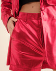 Sleek Metallic Blazer Set