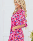 Sevyn Abstract V Neck High Waist Romper
