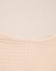 Textured V Neck T Shirt and Shorts Set