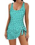 Cattle Brands Skirted Swimsuit