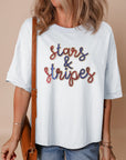 Stars & stripes sequin Loose Tee