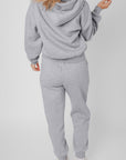 Solid Reverse Seams Hoodie and Joggers Set