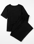 Solid Top and Pants Set