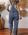 Piper Denim Straight Leg Jumpsuit with Pockets