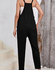 Solid Sleeveless V-Neck Harem Jumpsuit